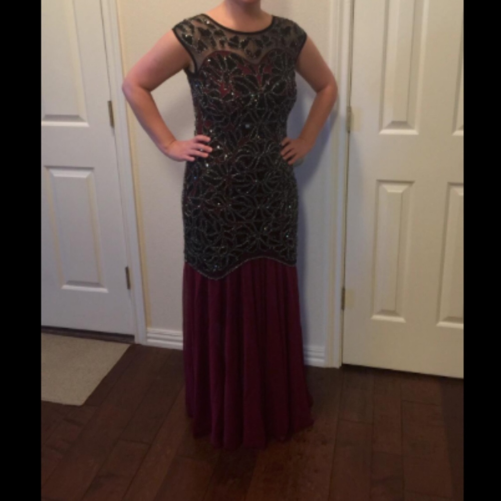 Vintage Sequin Mermaid Prom Gown Dress 1920 Gatsby - Picture 8 of 8